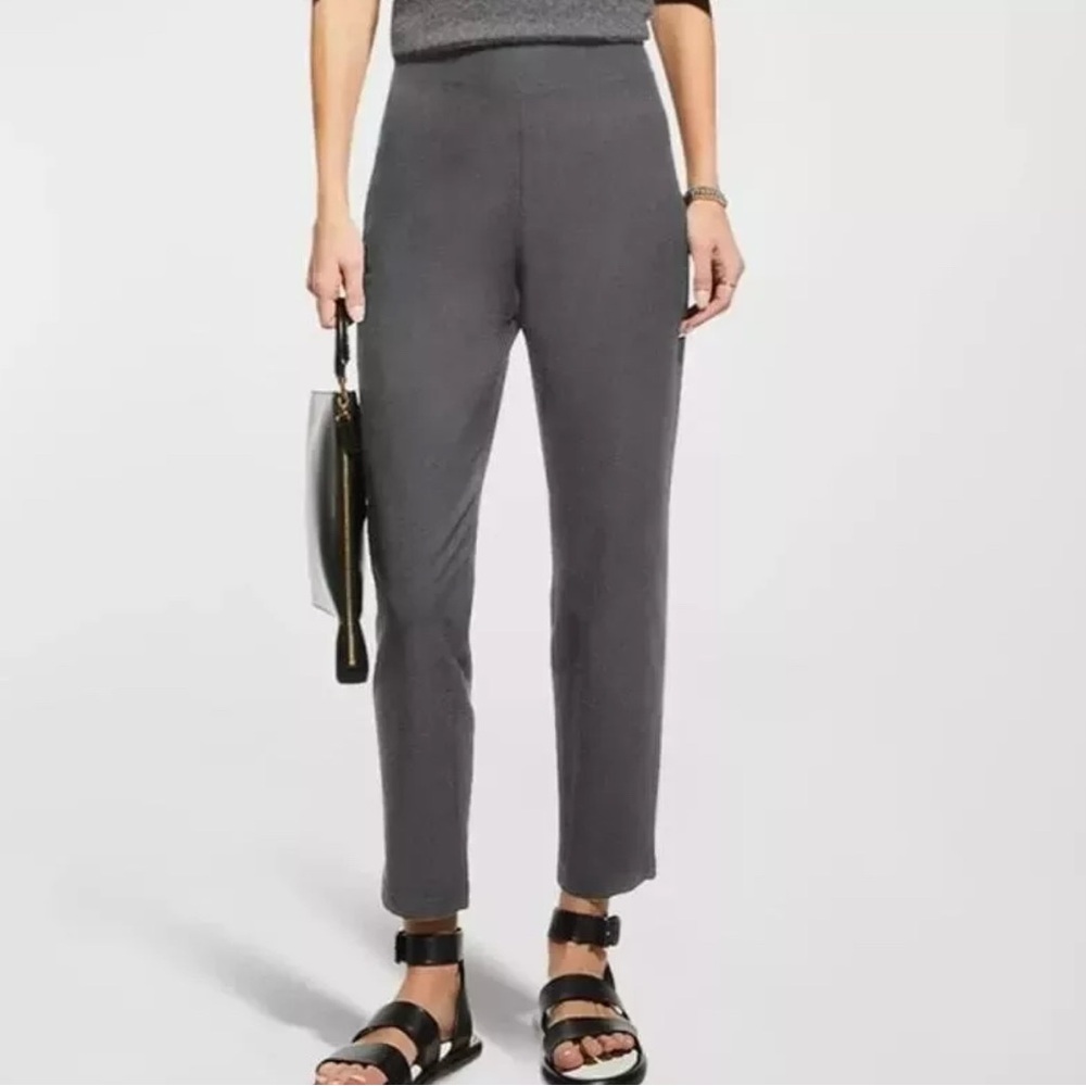 Eileen Fisher stretch crepe ankle pants - Picture 2 of 7